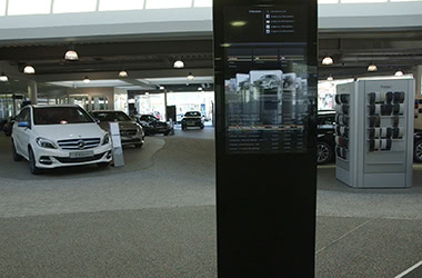 Digital signage example: car dealership